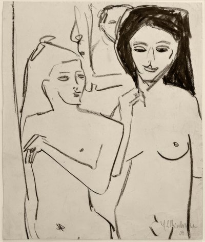 Untitled (två nakna tjejer) av Ernst Ludwig Kirchner