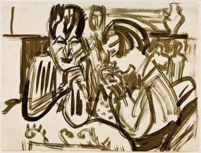 Par vid bordet av Ernst Ludwig Kirchner