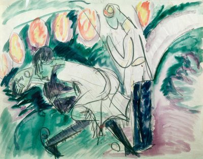 Pantomime III av Ernst Ludwig Kirchner