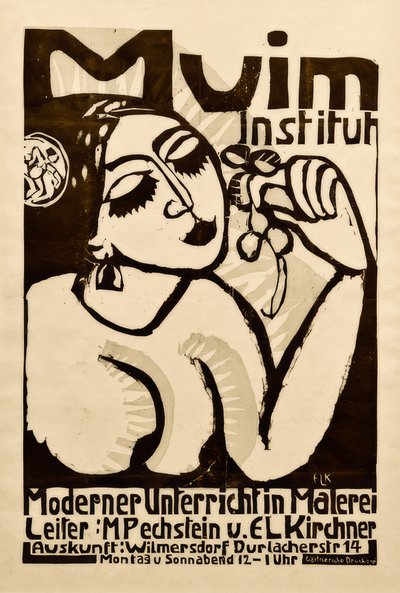 Plakat Muim Institut av Ernst Ludwig Kirchner