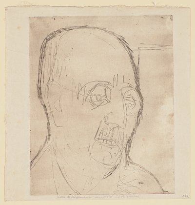 Porträtt av Carl Hagemann av Ernst Ludwig Kirchner