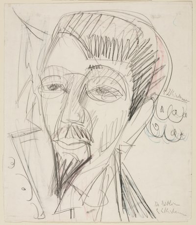 Porträtt av Alfred Döblin av Ernst Ludwig Kirchner