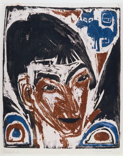 Porträtt av Otto Mueller av Ernst Ludwig Kirchner