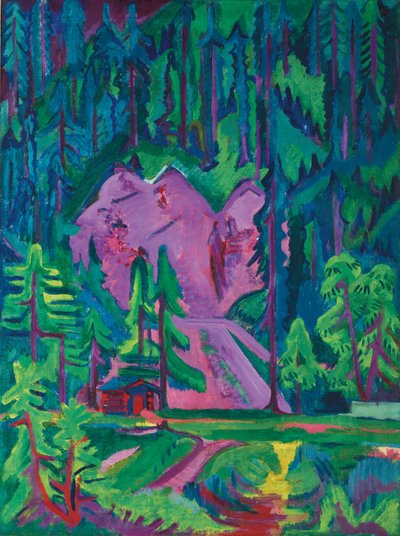 Stenbrott vid Wildboden; Stenbrott vid Wildboden, c.1923 av Ernst Ludwig Kirchner