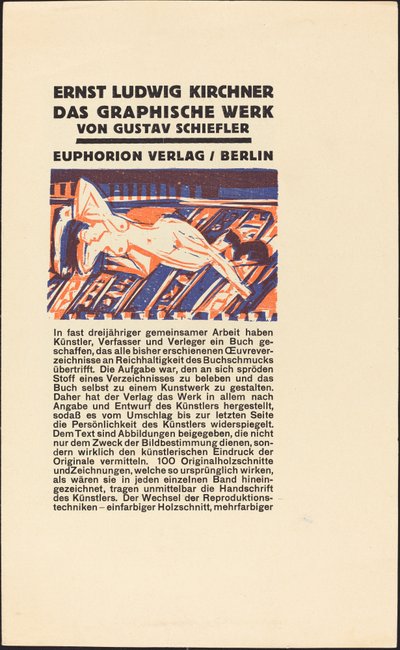 Liggande naken med katt (Illustration för Ernst Ludwig Kirchner: Das Graphisches Werk) av Ernst Ludwig Kirchner