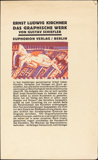 Liggande naken med katt av Ernst Ludwig Kirchner