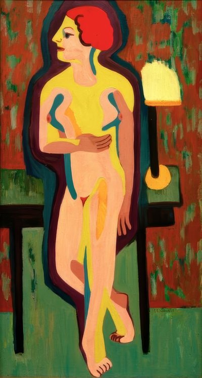 Rödhårig naken kvinna av Ernst Ludwig Kirchner
