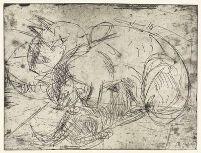 Amande katt (stående format)/ Amande katt (liggande format) av Ernst Ludwig Kirchner