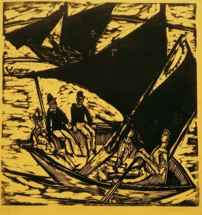 Segelbåtar nära Fehmarn av Ernst Ludwig Kirchner