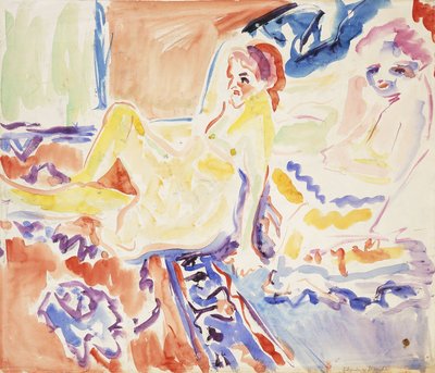 Sitter och ligger av Ernst Ludwig Kirchner
