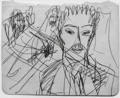 Skizze zu Människodjuret av Ernst Ludwig Kirchner