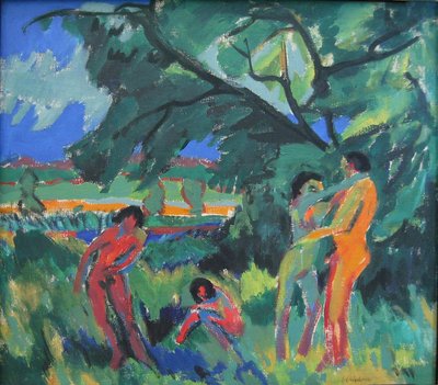 Spielende nackte Menschen  av Ernst Ludwig Kirchner