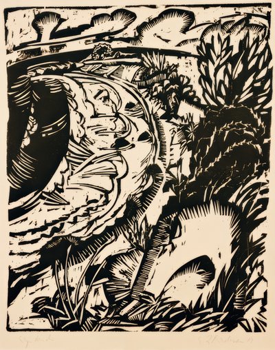 Brant kust med en rund vik av Ernst Ludwig Kirchner