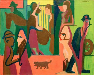 Vägen i skymningen av Ernst Ludwig Kirchner