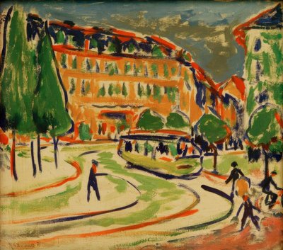Spårvagn i Dresden av Ernst Ludwig Kirchner
