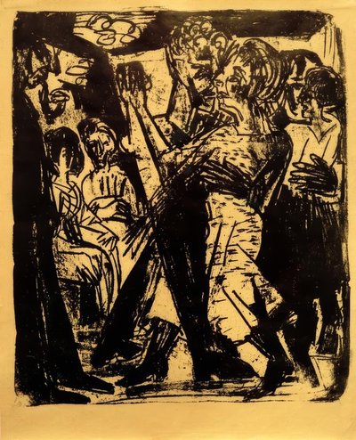 Dansande bondepar av Ernst Ludwig Kirchner
