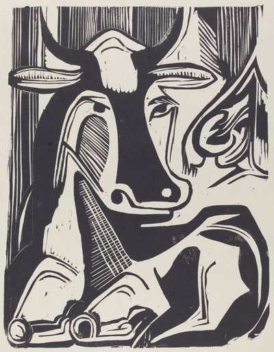Den stora kon som ligger ner (Grosse Liegende Kuh) av Ernst Ludwig Kirchner