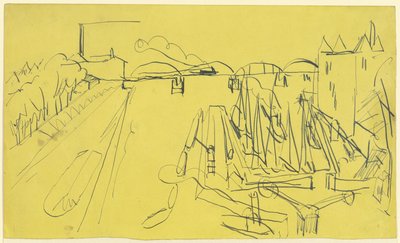 Västra hamnen, Frankfurt am Main av Ernst Ludwig Kirchner