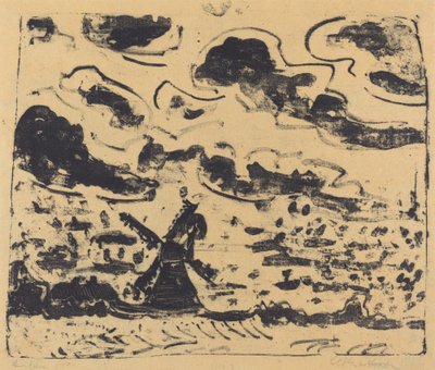 Väderkvarn nära Burg på Fehmarn av Ernst Ludwig Kirchner