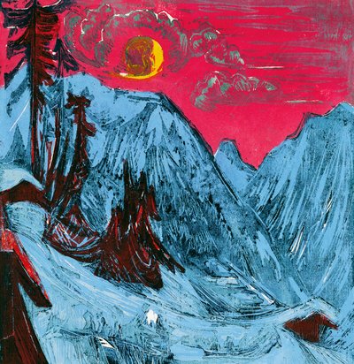 Vinter månbelyst natt av Ernst Ludwig Kirchner