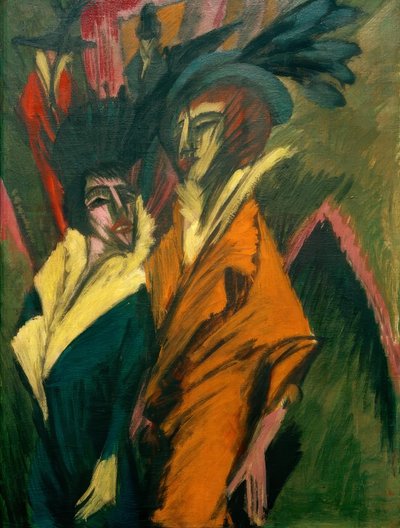 Två kvinnor på gatan av Ernst Ludwig Kirchner