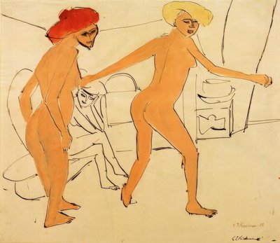 Två nakna dansare av Ernst Ludwig Kirchner