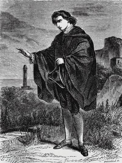 Illustration till Entail, novell av Ernst Theodor Amadeus Hoffmann (1776-1822), gravyr av Ernst Theodor Amadeus Hoffmann