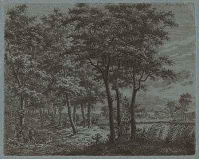 Landskap med en bonde som bär ved, ca. 1800. av Ernst Willem Jan Bagelaar
