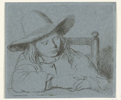 Sovande pojke med hatt av Ernst Willem Jan Bagelaar