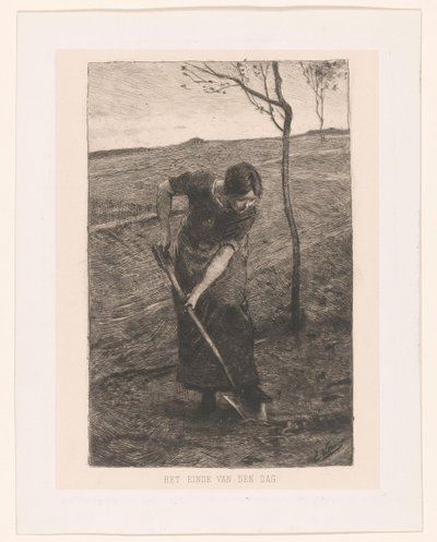Kreativ kvinna Slutet på dagen (titel på objekt) av Ernst Witkamp