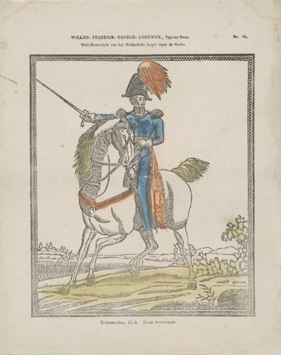 Willem-Frederik-George-Lodewijk, Prins av Orange / fältmarskalk av den holländska armén mot myteristerna (titel på objekt) av Erve Wijsmuller