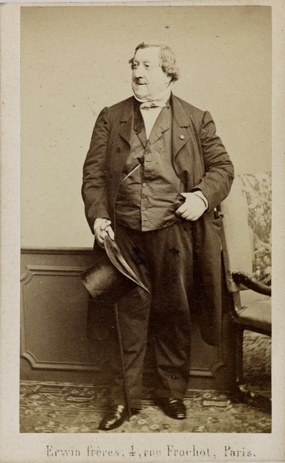 Porträtt av kompositören Gioachino Antonio Rossini 1792-1868, början av 1860-talet. av Erwin Hanfstaengl