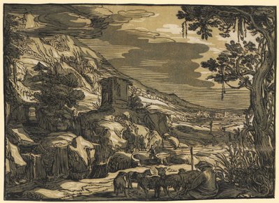 Arkadiskt landskap av Esaias van de Velde