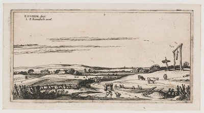 Landskap med galgfält nära Haarlem Landskap (serietitel) av Esaias van de Velde