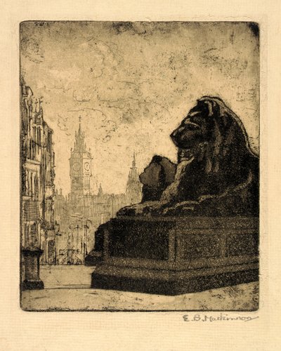Lejon på ett torg i London av Esther Blaikie MacKinnon