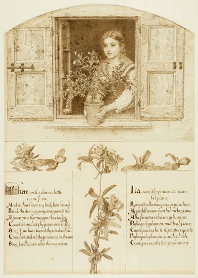Jessaminefönstret, som drar mot "The Roadside Songs of Tuscany" av Esther Frances (1837-1917) Alexander