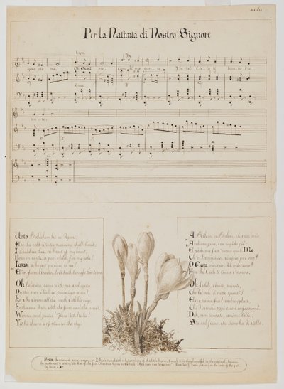 För Vår Herres födelse sångblad, c.1868-1882 av Esther Frances Alexander