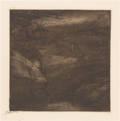Kväll i Pyrenéerna (originaltitel på objektet) av Etha Fles (signed by artist)