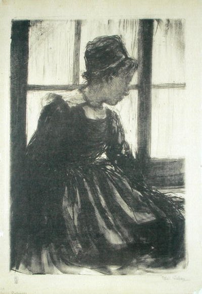 Ung bretonsk kvinna av Ethel Gabain