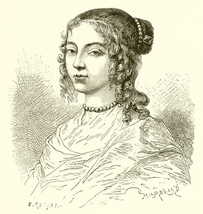 Henrietta av England, syster till kung Karl II av Etienne Antoine Eugene Ronjat