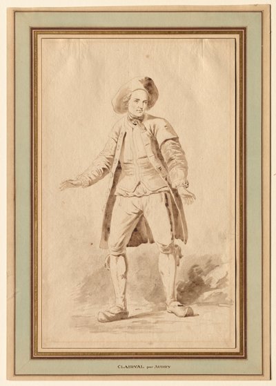 Skådespelaren Clairval, 1700-talet. av Etienne Aubry