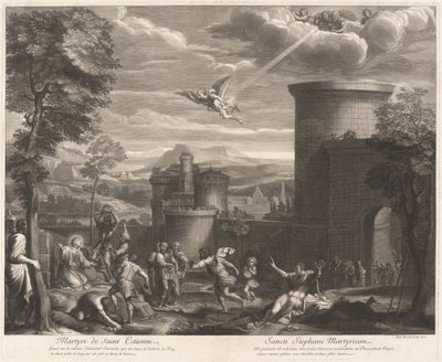 Martyrium of Saint Estienne (Martyrium of Saint Sebastian) av Etienne Baudet, after Annibale Carracci