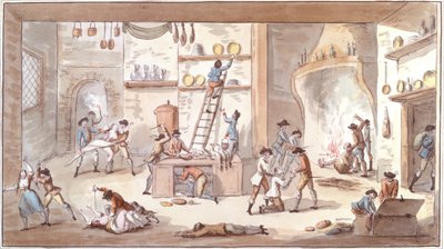 Att plundra en gård under franska revolutionen (wc på papper) av Etienne Bericourt