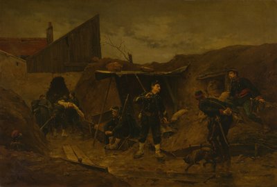 I skyttegraven, ca. 1875. av Etienne Berne Bellecour