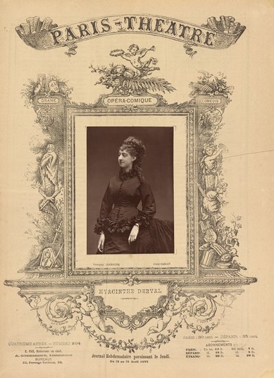 Paris teater: Hyacinthe Derval av Etienne Carjat