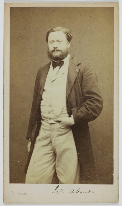 Porträtt av Edmond About (1828-1885), romanförfattare, polemiker av Etienne Carjat
