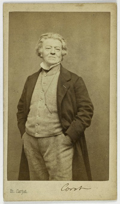 Porträtt av Jean-Baptiste Camille Corot (1796-1875), målare av Etienne Carjat