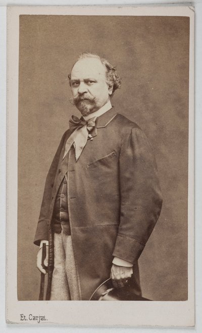 Porträtt av Giuseppe Palizzi (1813-1887), italiensk målare. av Etienne Carjat