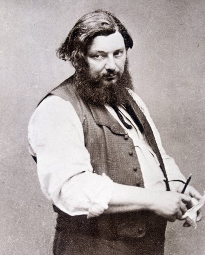 Porträtt av Gustave Courbet (1819-1877) av Etienne Carjat