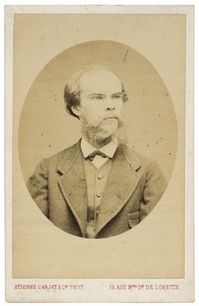 Porträtt av poeten Paul Verlaine 1844-1896, ca. 1870 av Etienne Carjat